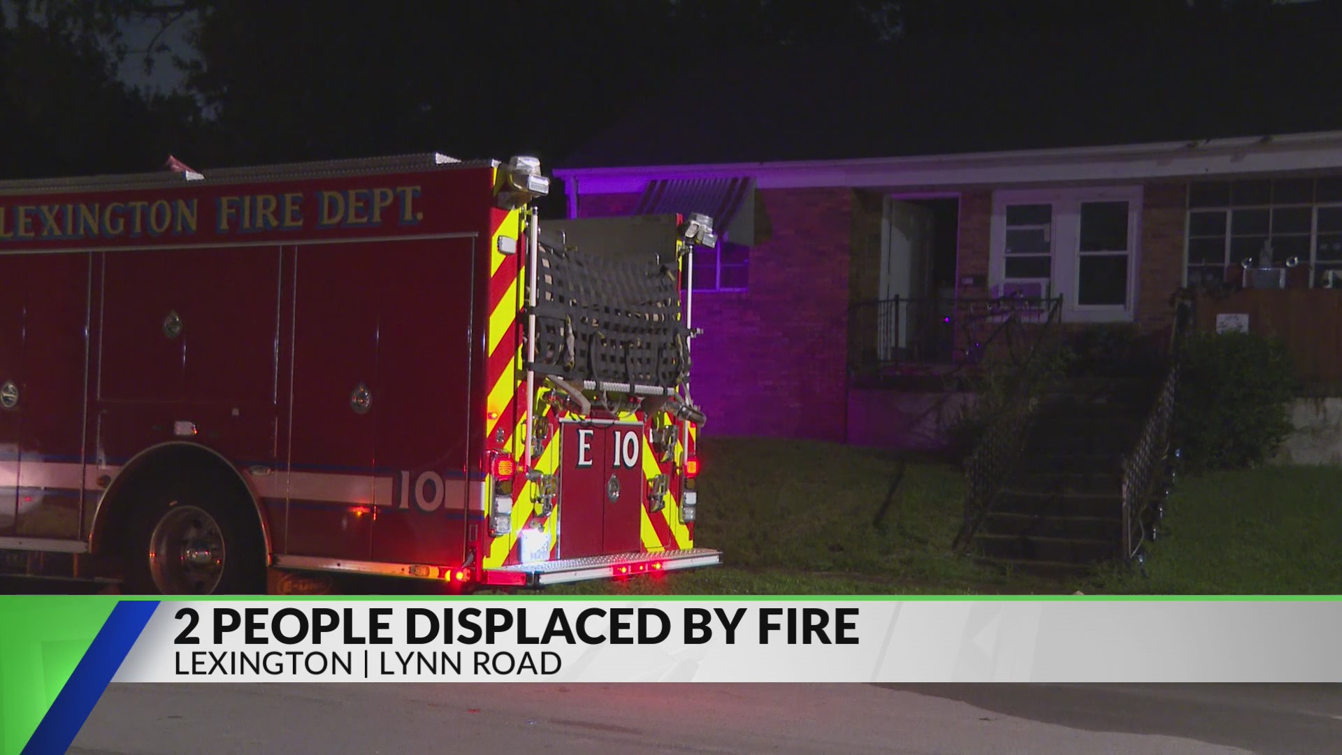 2 displaced, 3 ferrets rescued from Lexington duplex fire