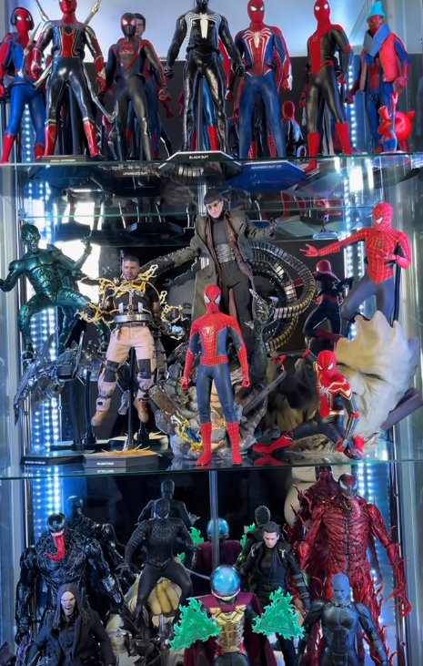 Spider-Man ASMR display cleaning session
