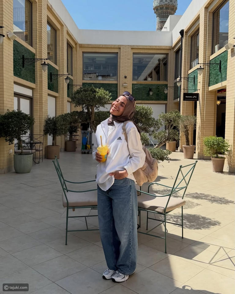 لفة الشال النسيجي المنسدل بأسلوب سمر شاكر