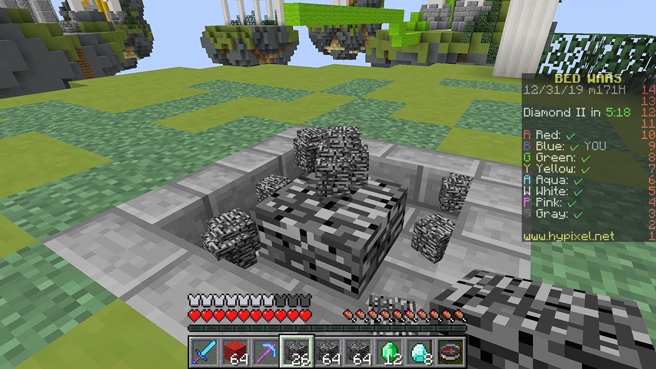 Minecraft Bedwars but with bedrock generators