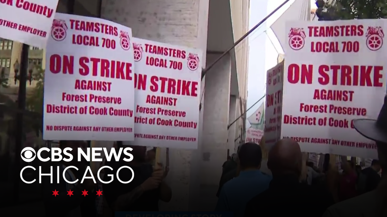 Union workers strike against Forest Preserve of Cook County
