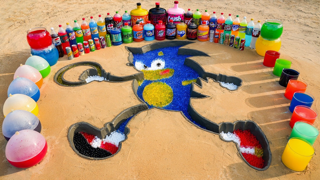 How to make Sonic 4 with colorful Orbeez