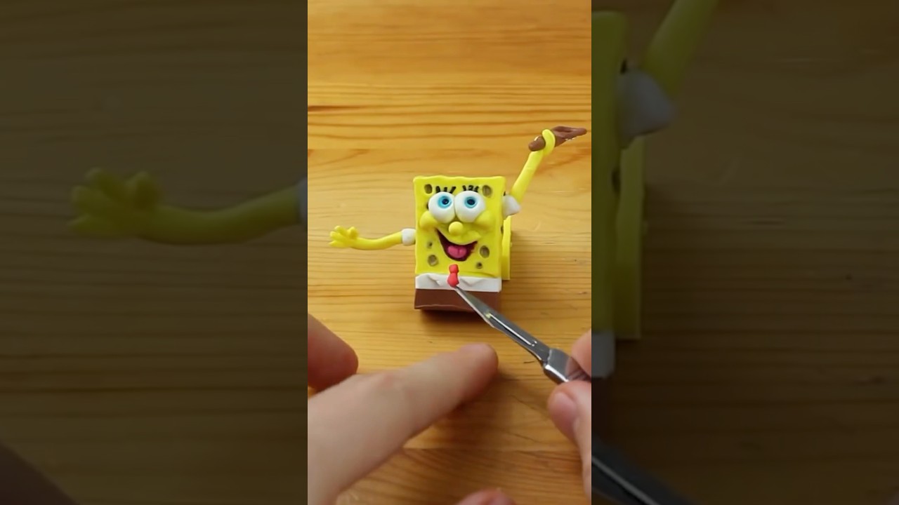 Turning clay & swim shorts into SpongeBob! Was it worth it? 100% 😅