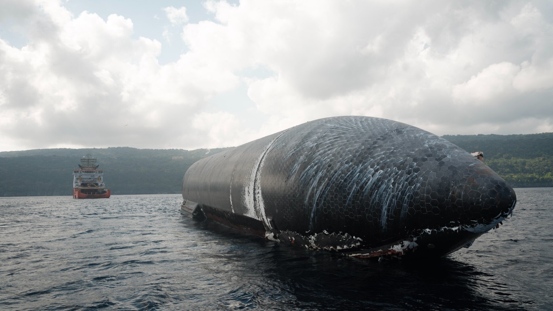 SpaceX recovers rocket off Christmas Island after 24 days at sea