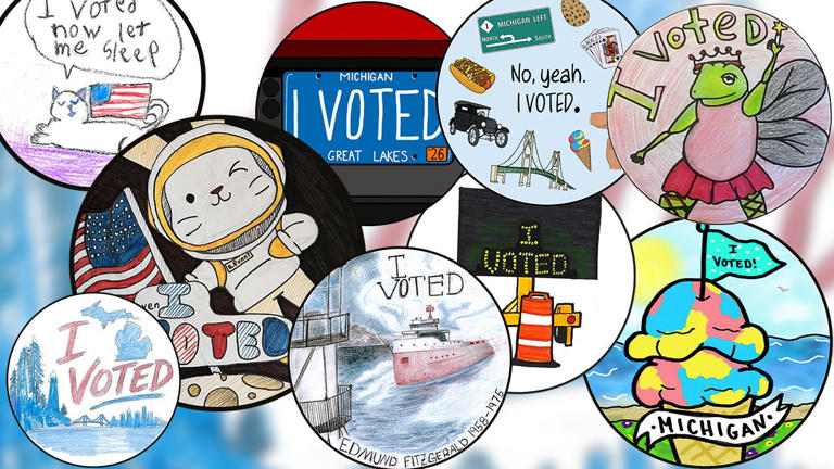 Michigan's 'I Voted' stickers available at polls: Which will you pick?