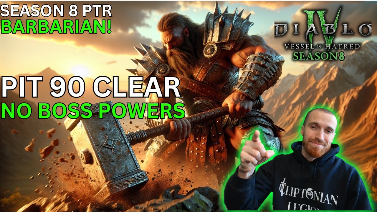 Diablo 4 season 8: This Barb build cleared Pit 90 with no boss powers