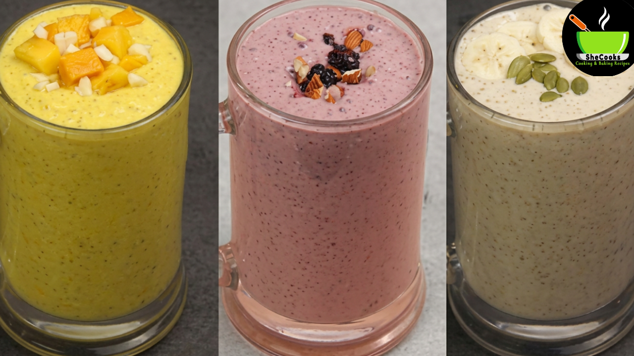 Easy oats smoothies with three tasty variations