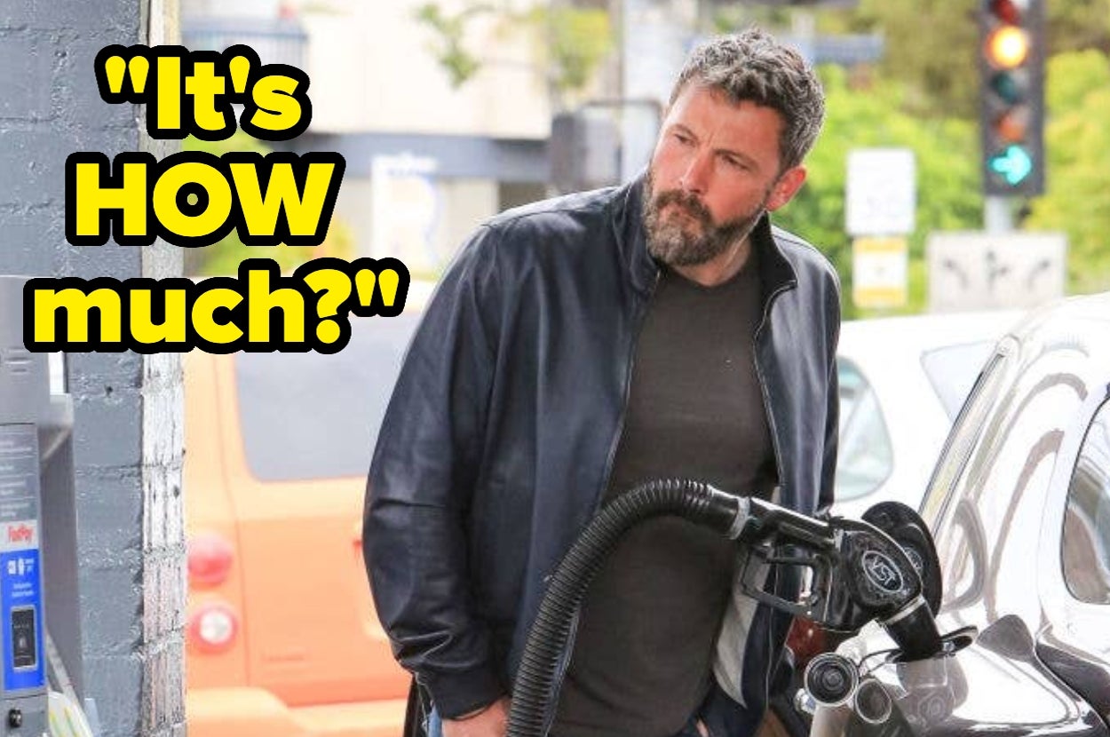 17 photos of celebs pumping gas and stressing about the cost just like us