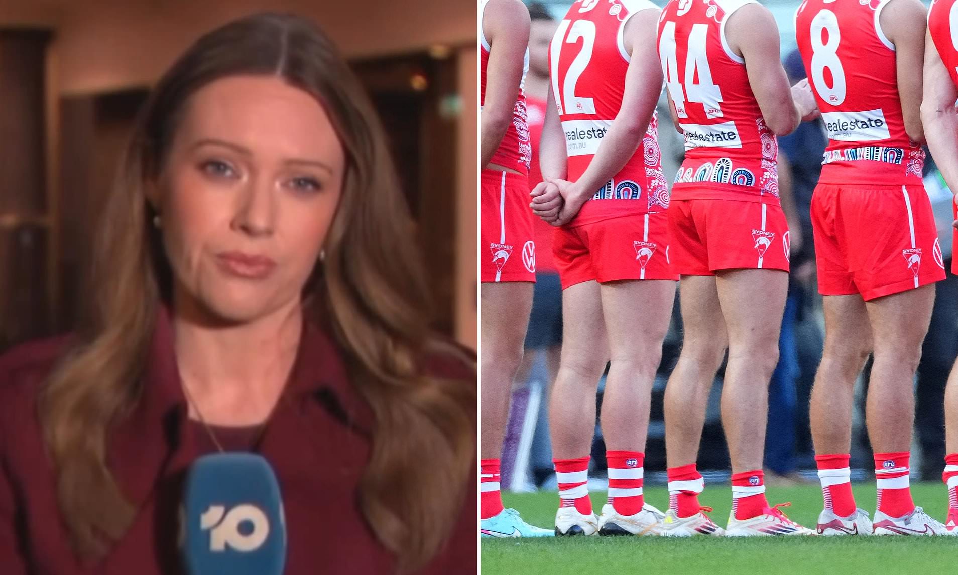Channel 10 reporter praised over her powerful message for woman at centre of Sydney Swans scandal
