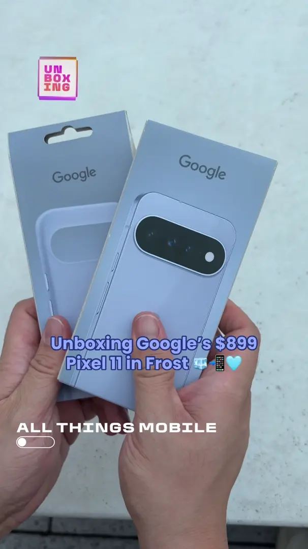 Unboxing Google’s Pixel 11 in frost