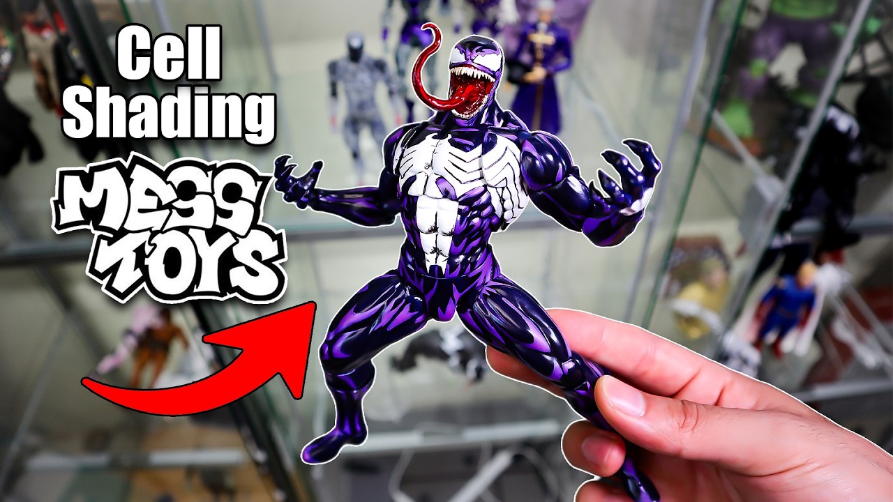 Cell shading transforms the Mess Toys Venom figure