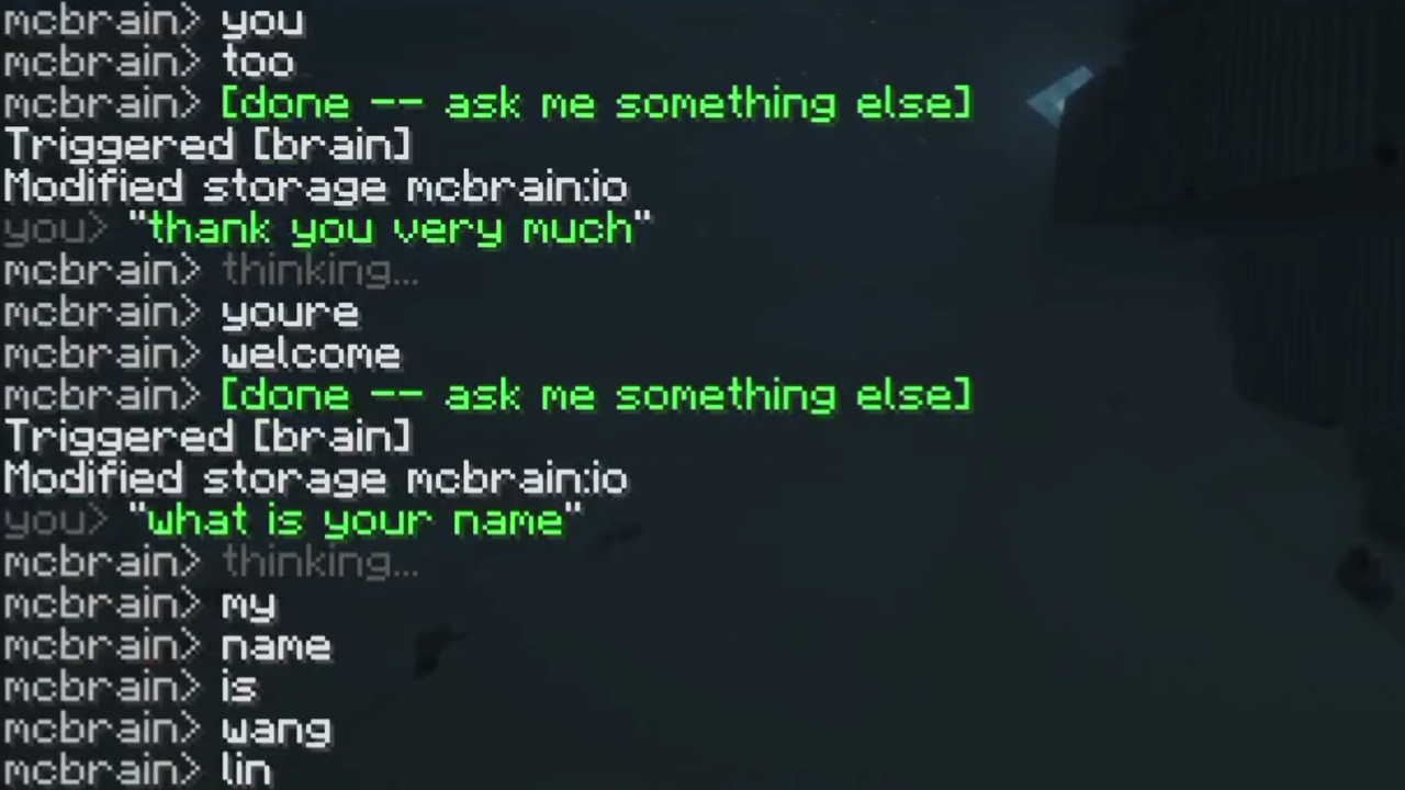 Player builds working AI chatbot in vanilla Minecraft using 445K ...