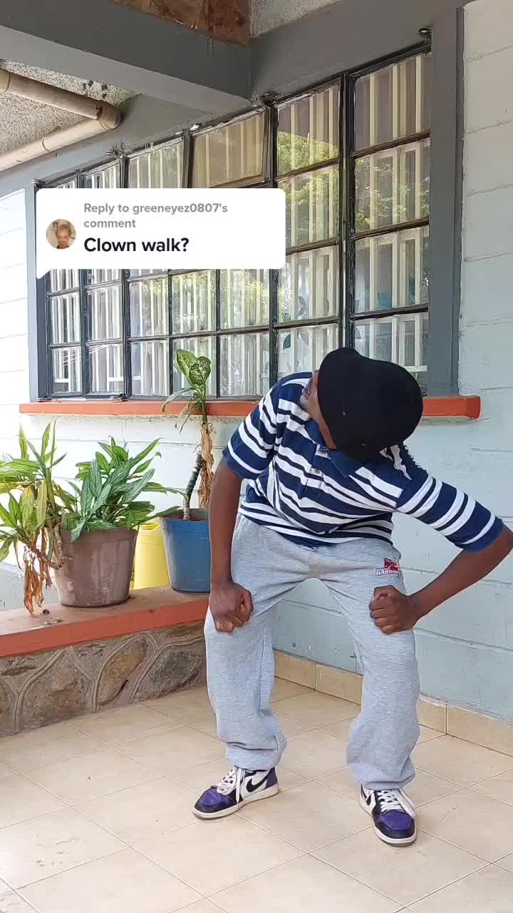 Clown walk dance moves with smooth footwork flow