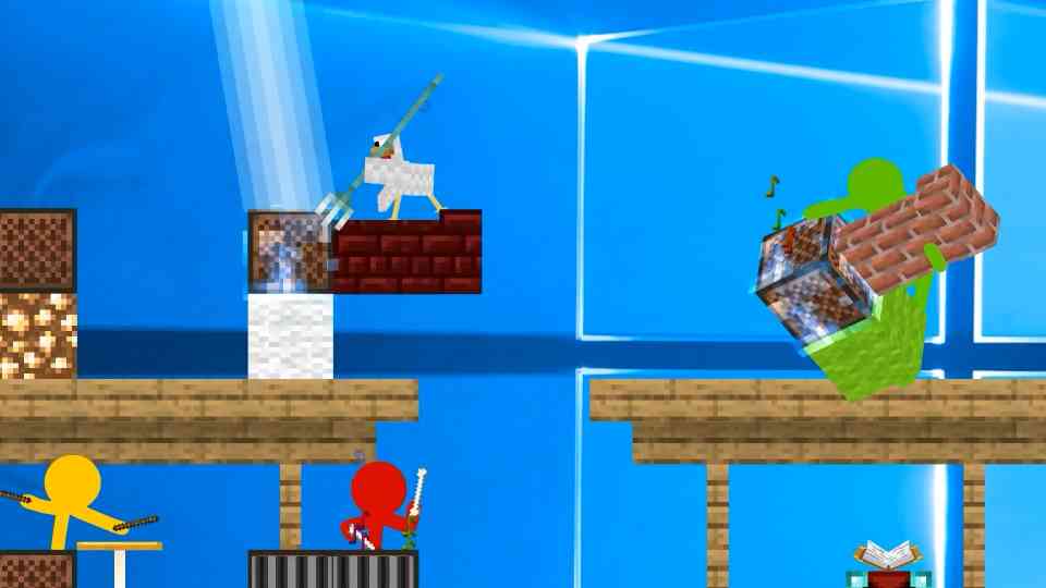 Note Block Battle Contest: Stick Figures Build to Win