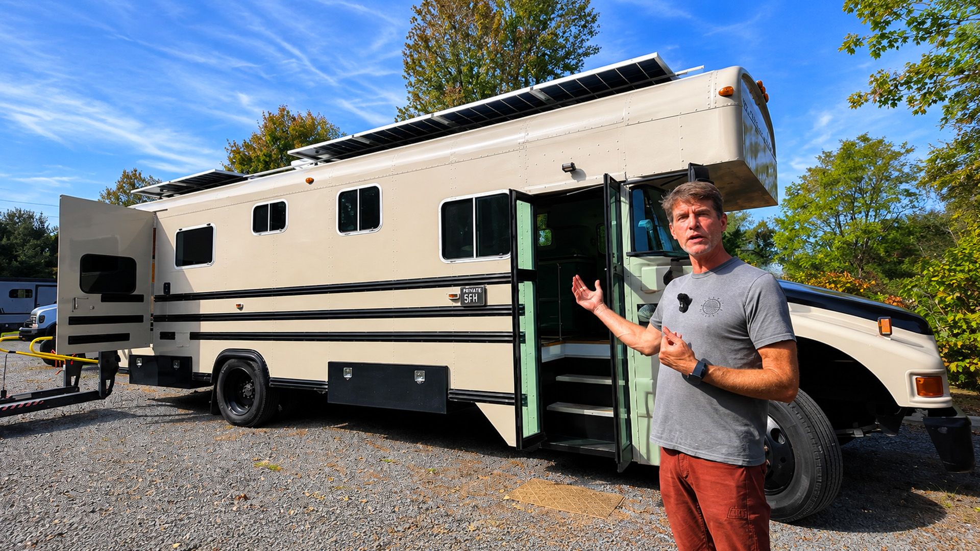 What is hiding beneath this skoolie conversion?