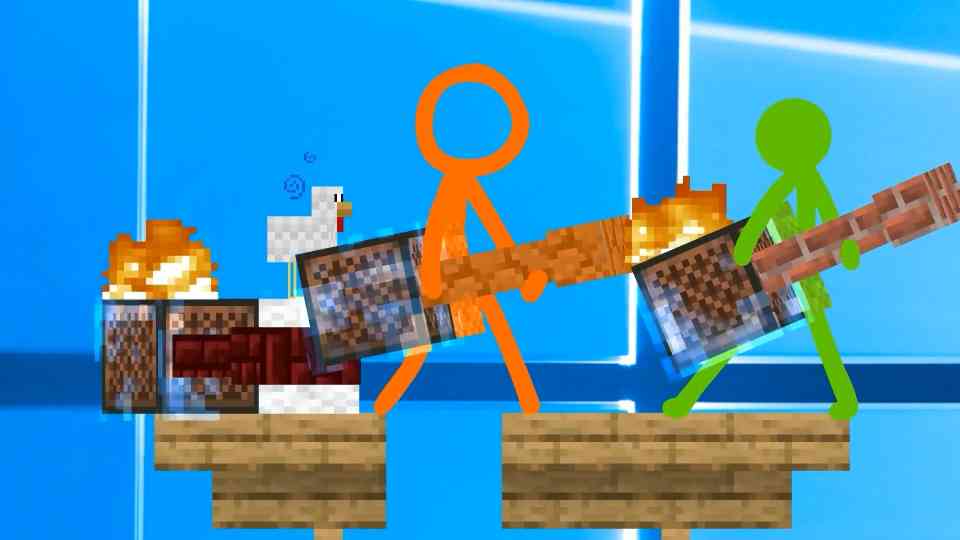Note block battle potions: Stick figures brew musical chaos