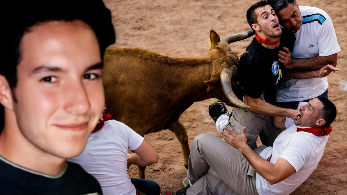 Impaled and gored | The running of the bulls