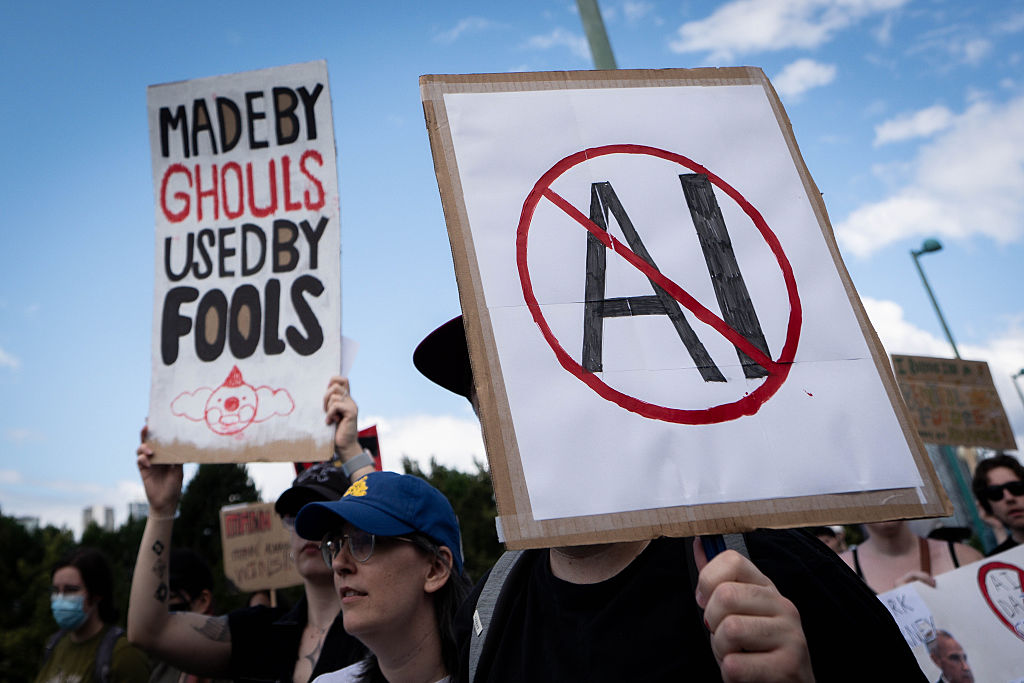 <a>A sign opposed to AI is held during a protest against AI data centers in Vancouver, British Columbia, Canada, on Saturday, June 27, 2026. Canadians aren't universally sold on building sovereign compute, with early signs of protest against AI server farms in British Columbia and Manitoba. Photographer: Ethan Cairns/Bloomberg via Getty Images | Image Credits:Ethan Cairns/Bloomberg / Getty Images</a>|<a>A sign opposed to AI is held during a protest against AI data centers in Vancouver, British Columbia, Canada, on Saturday, June 27, 2026. Canadians aren't universally sold on building sovereign compute, with early signs of protest against AI server farms in British Columbia and Manitoba. Photographer: Ethan Cairns/Bloomberg via Getty Images | Image Credits:Ethan Cairns/Bloomberg / Getty Images</a>