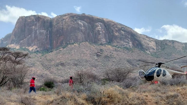 The crash site is near Ololokwe Mountain. Pic: Reuters