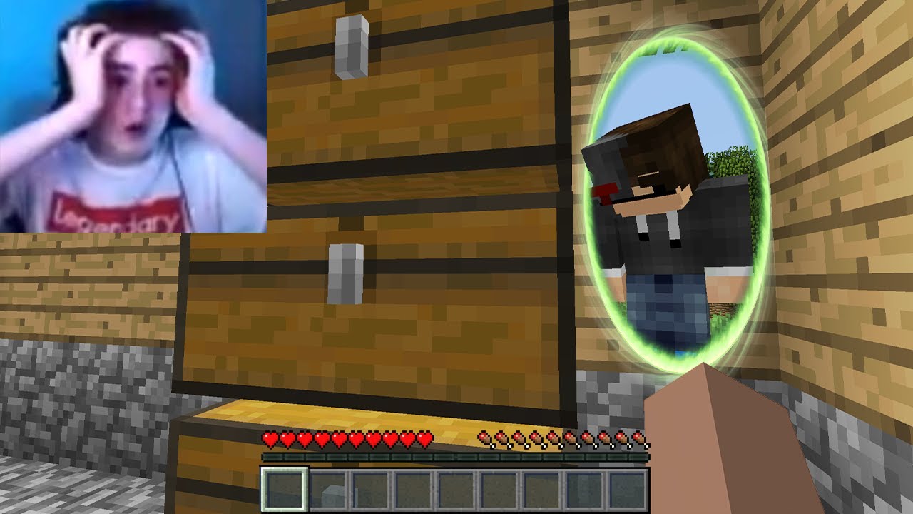 I used portal guns to troll a streamer in Minecraft