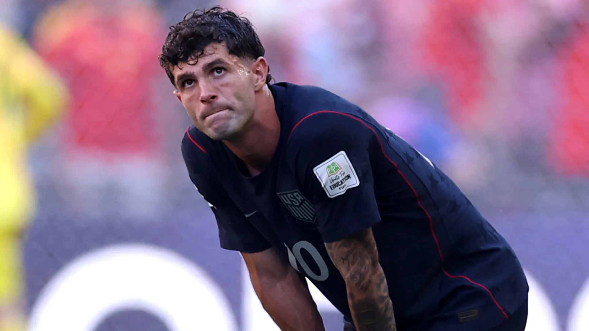 Christian Pulisic #10 of the United States reacts