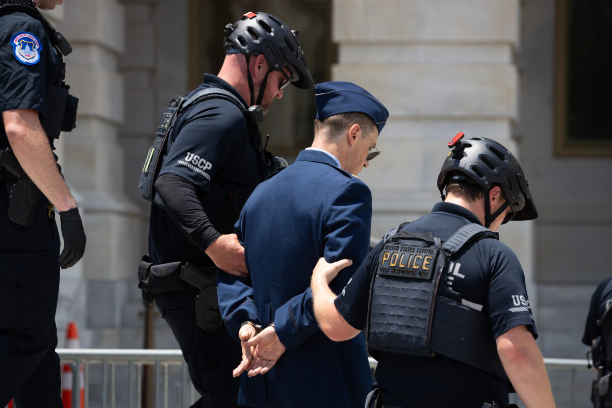 Airman arrested at Capitol for calling for Trump to be impeached ...