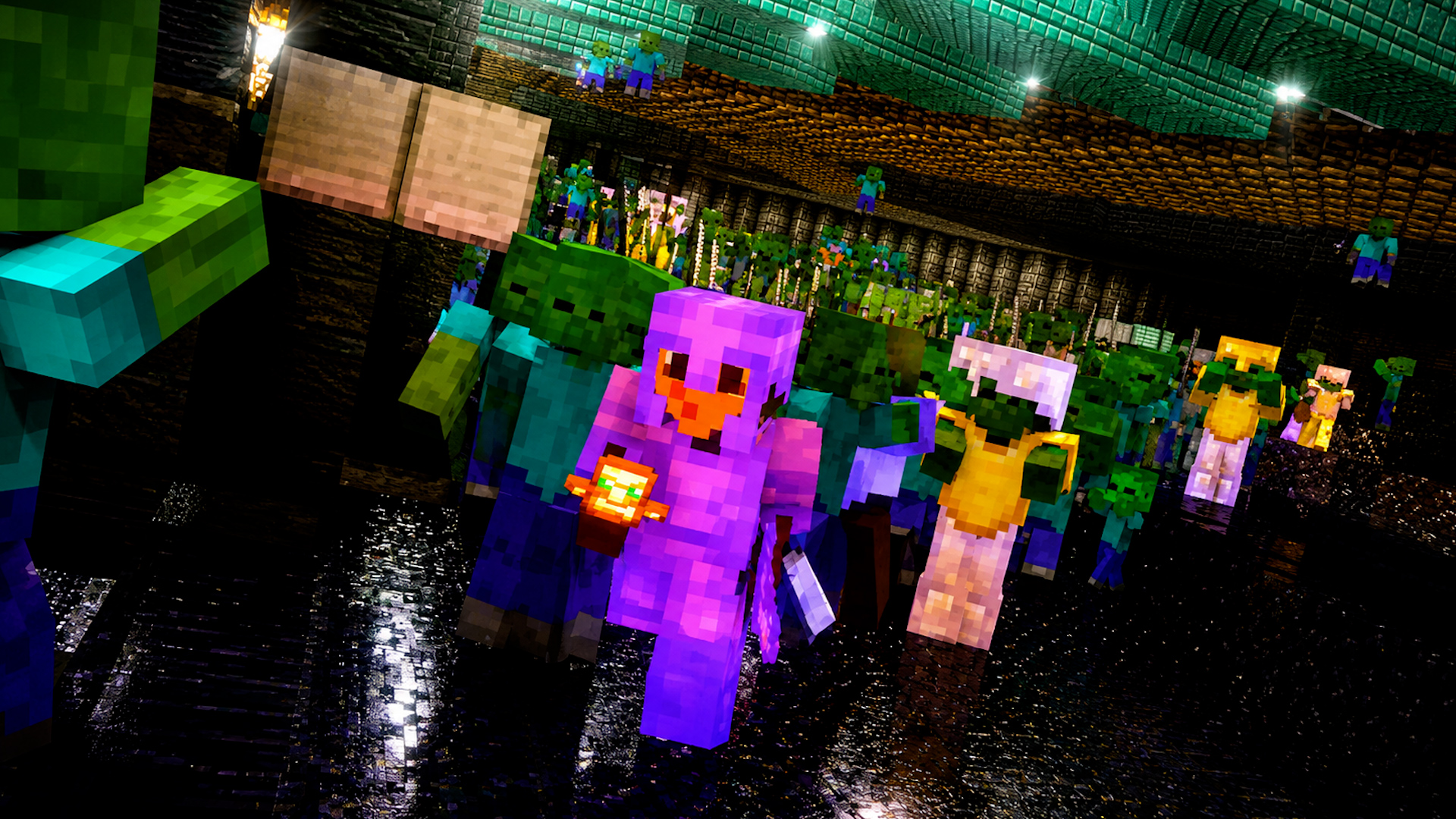 Minecraft end crystal combat gameplay