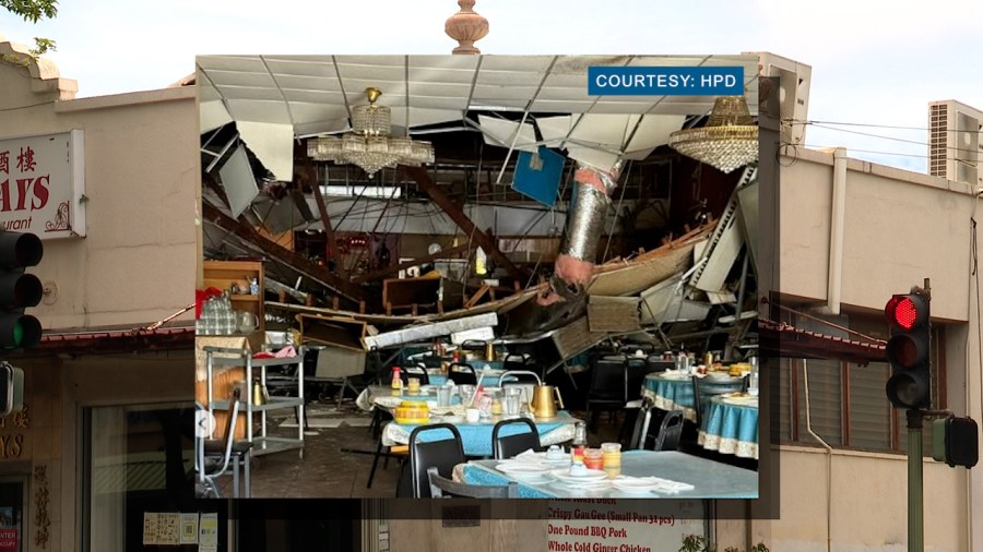 Partial 11th Avenue closure in effect after ceiling collapse at Kaimuki restaurant
