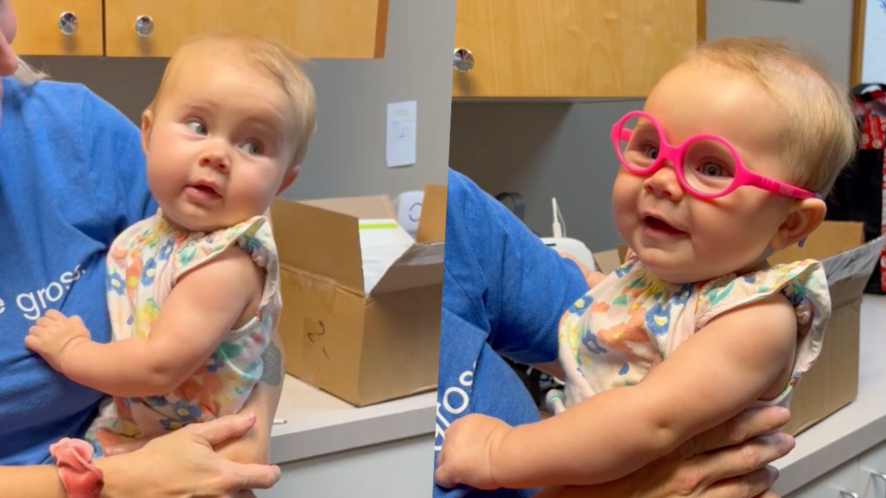 Daughter lights up when glasses help her see mom clearly