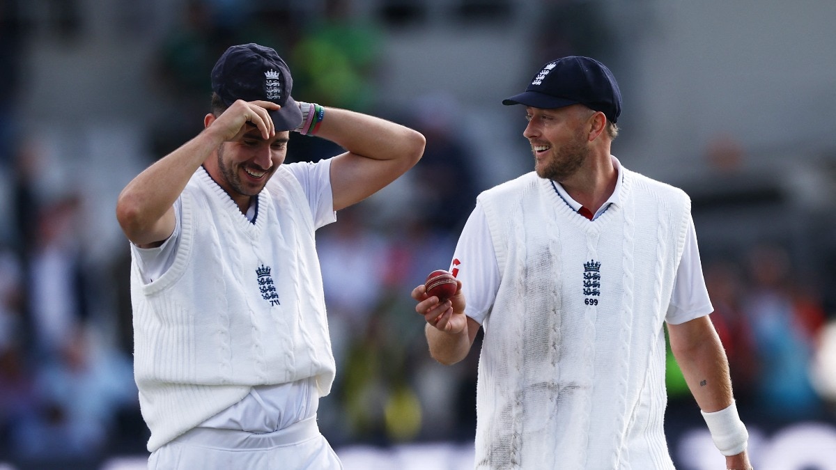 Five wickets each, half a ball each: Robinson, Tongue split match ball ...