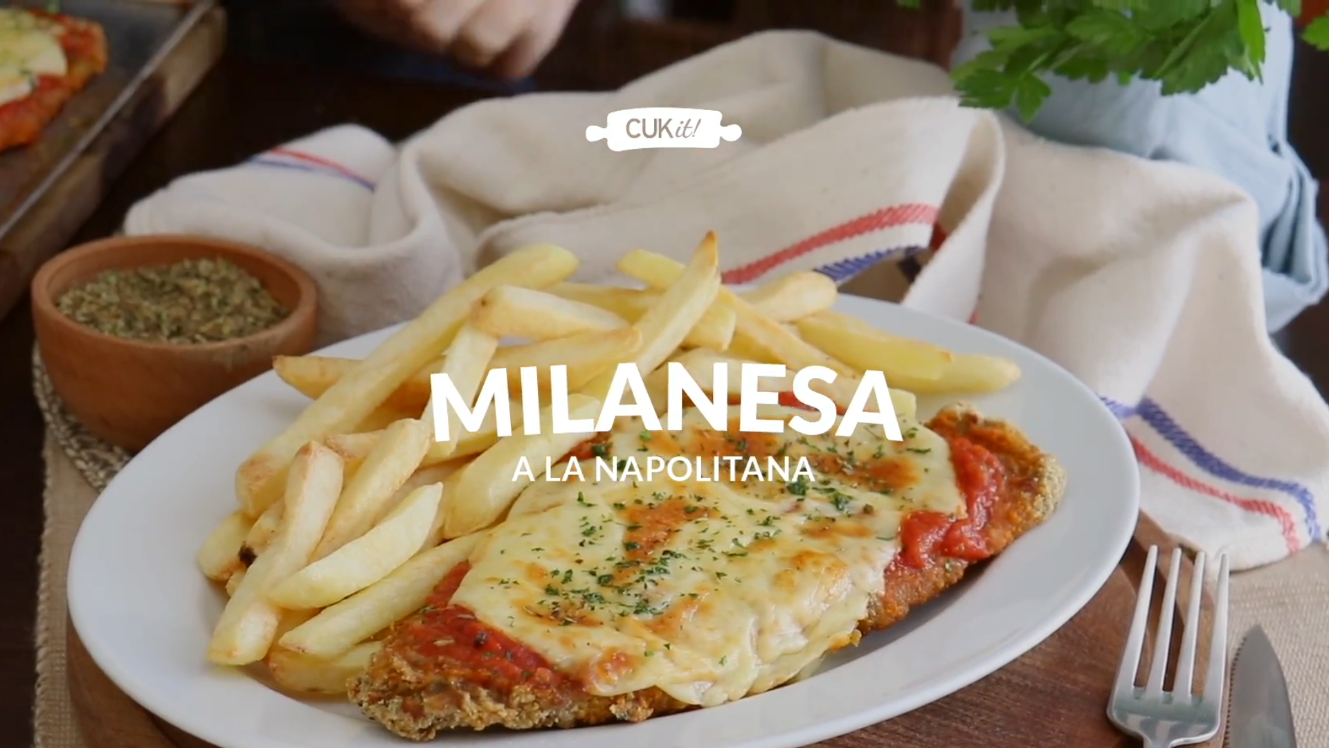 Milanesa napolitana de carne al horno casera