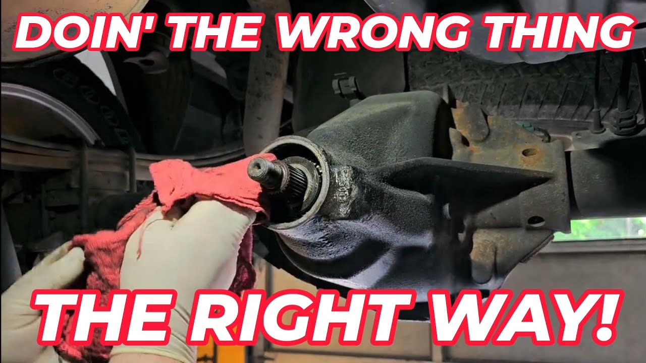 Rear pinion seal replacement made easier on a Ford F150