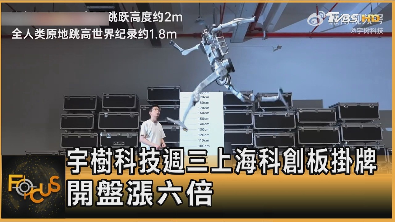 FOCUS全球新聞／宇樹科技A股上市 開盤股價暴衝六倍 中籤散戶獲利逾百萬