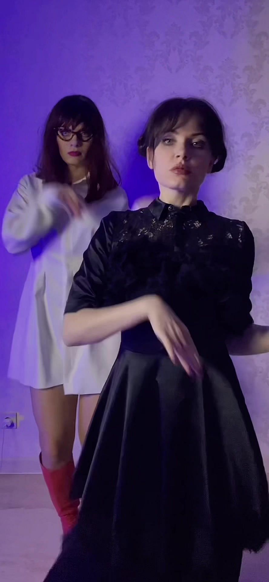 Trying this dance with Wednesday Addams
