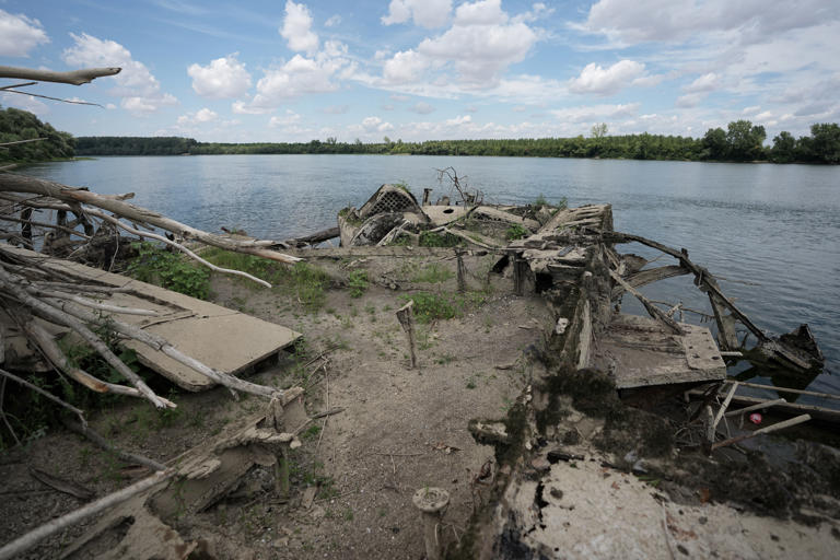 The Slovenian has been exposed by falling river levels (AP)