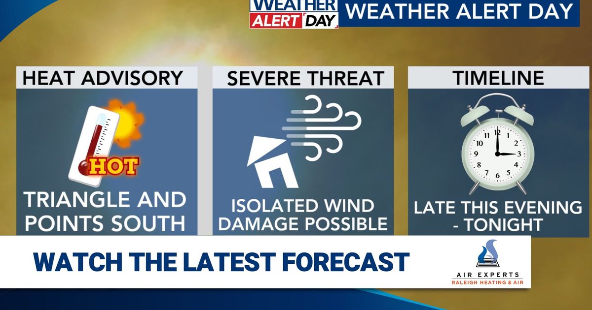 Thursday is a WRAL Weather Alert Day, expect extreme heat and possible ...
