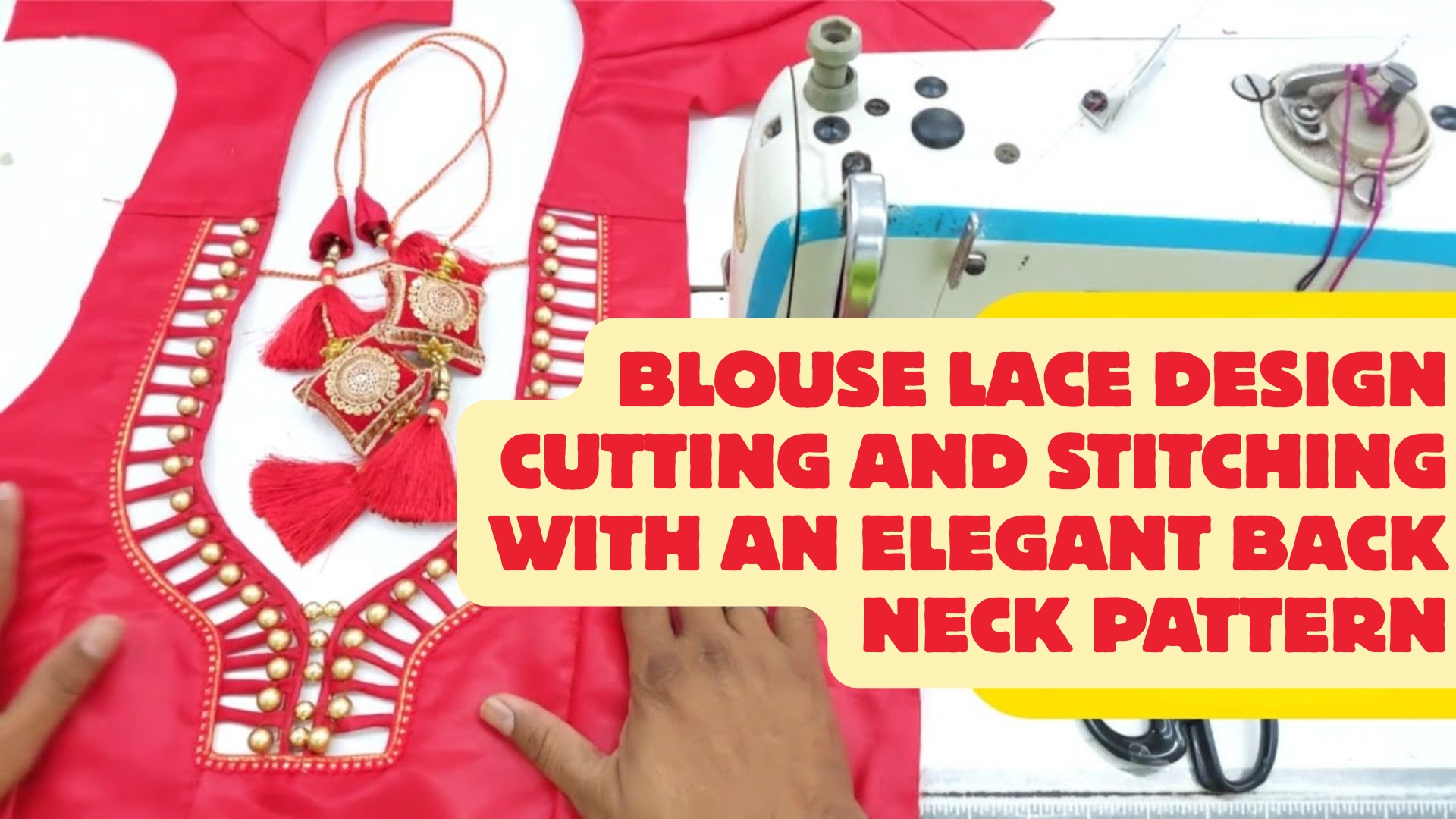 Blouse lace design cutting and stitching with an elegant back neck pattern