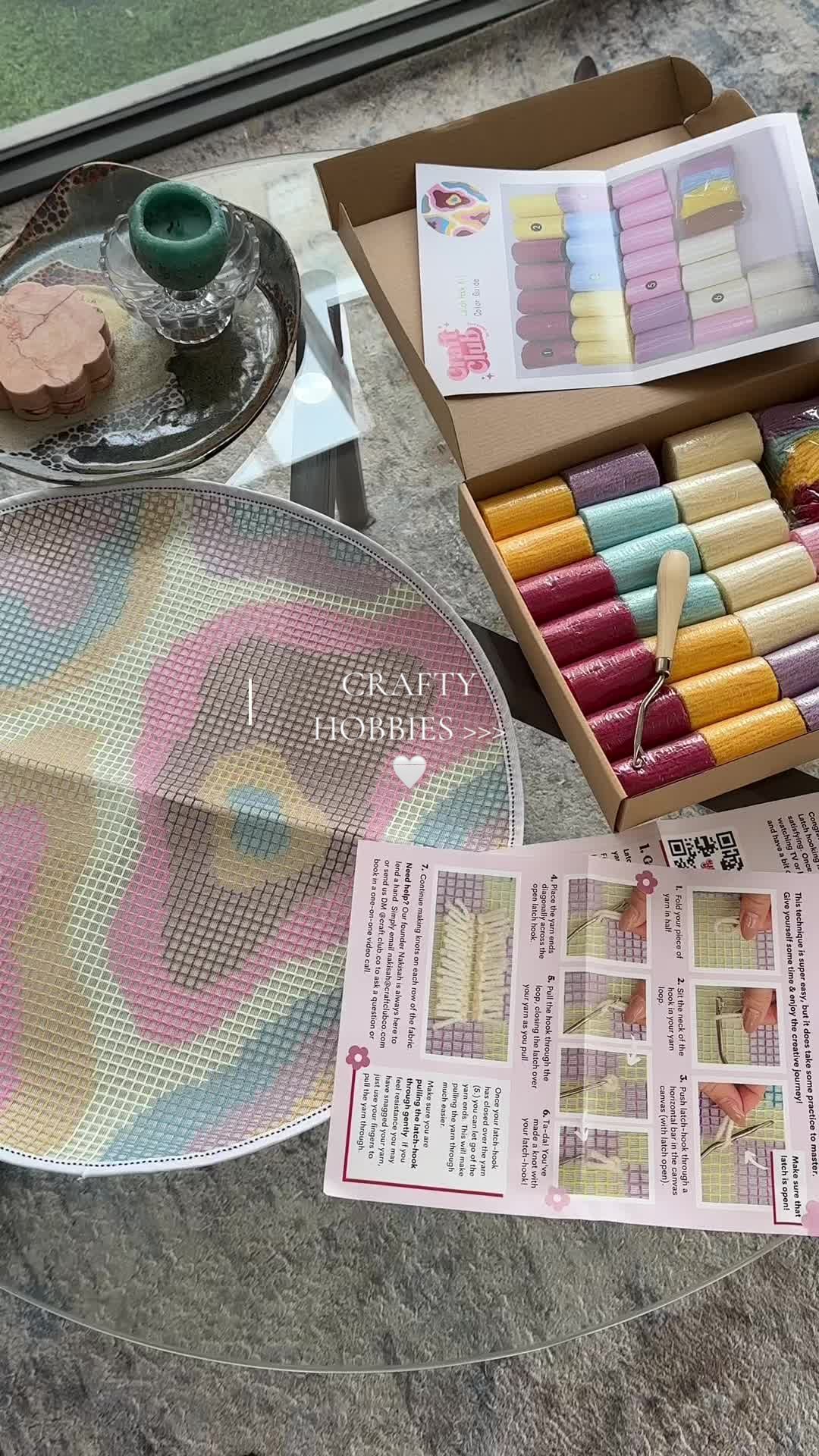 Creating a cute latch hook rug kit