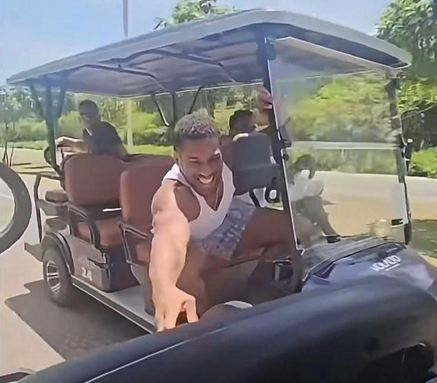 Anthony Joshua has been criticised by boxing legend Johnny Nelson after sharing a video of himself 'recklessly' driving golf buggies