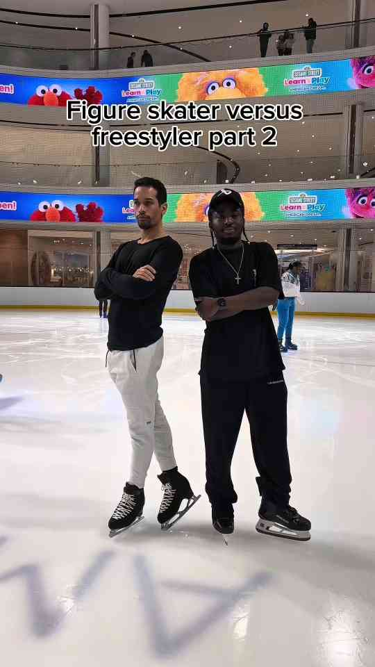 Figure skating vs freestyle skating skills challenge