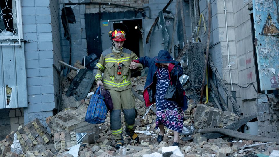 Huge Russian strikes on Kyiv leave 16 dead as attacks spill over to Romanian and Moldovan territory