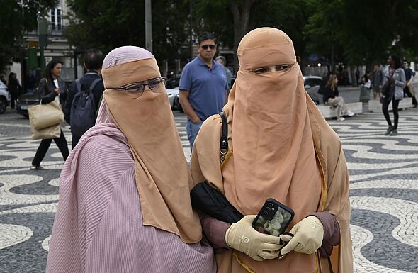 Women wearing a face veil in Portugal
