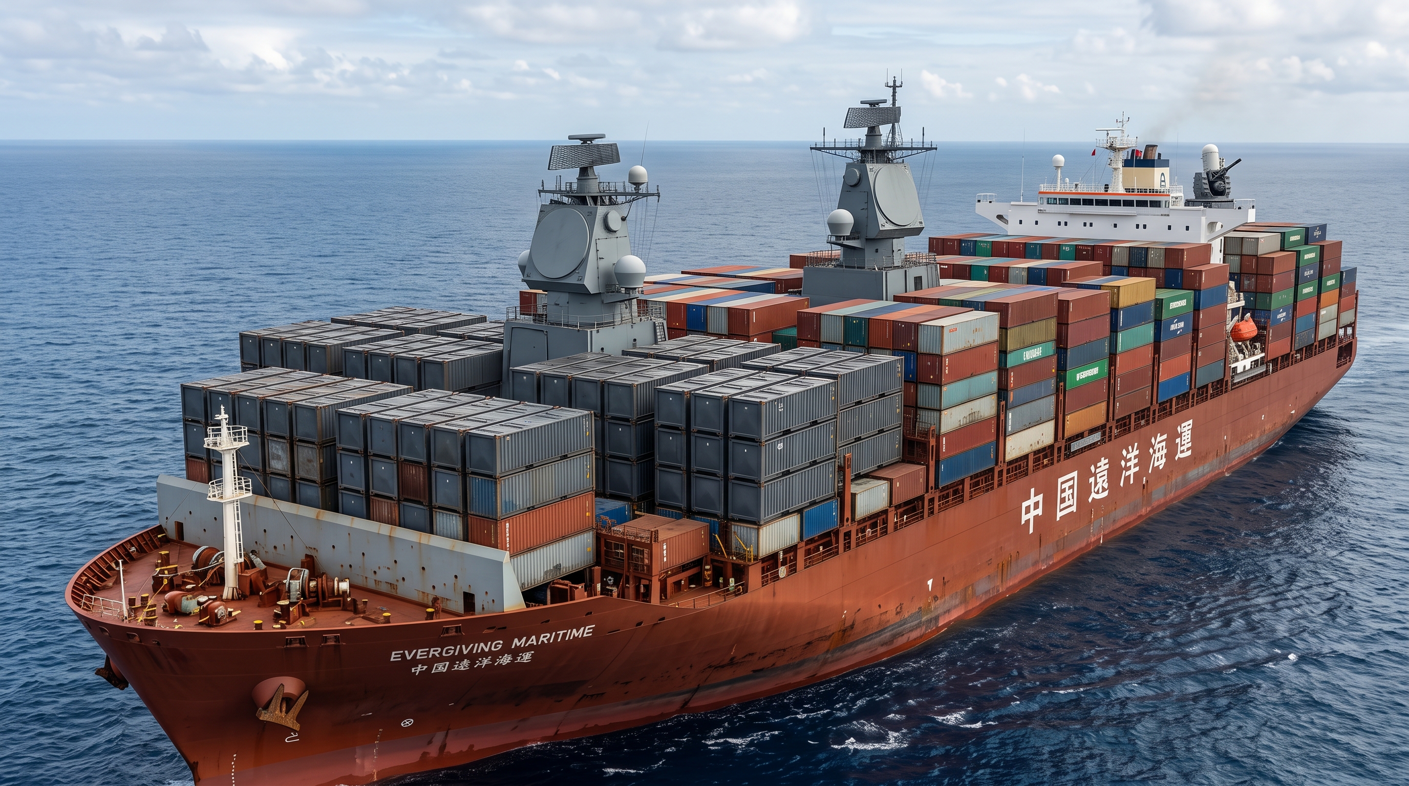 China put up to 60 missile cells on a container ship - now every cargo ...