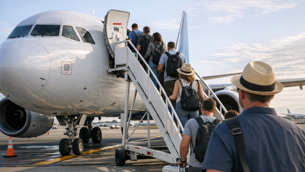 Watch how airlines monetize every second of your slow boarding
