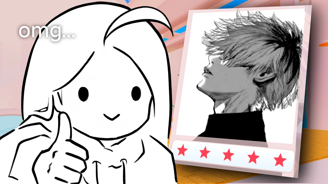 Artist vs Roblox speed draw anime challenge
