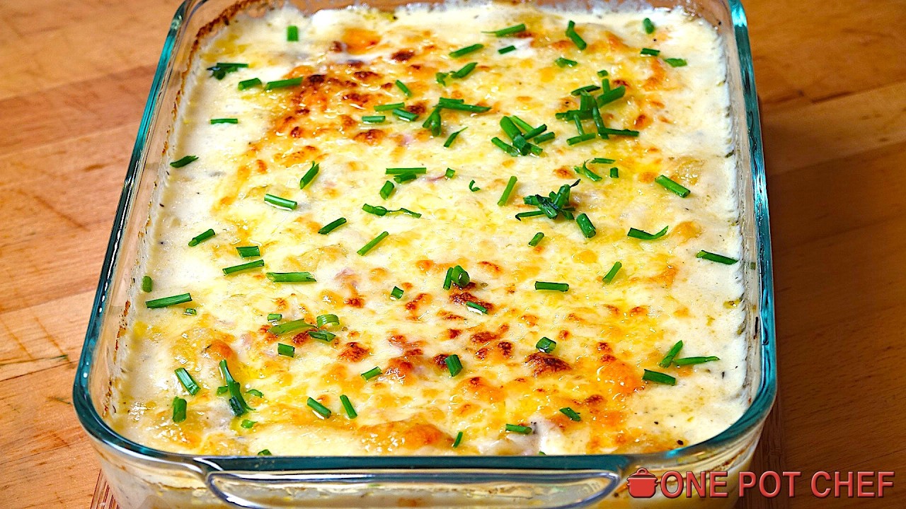 Creamy potato bake recipe with simple preparation