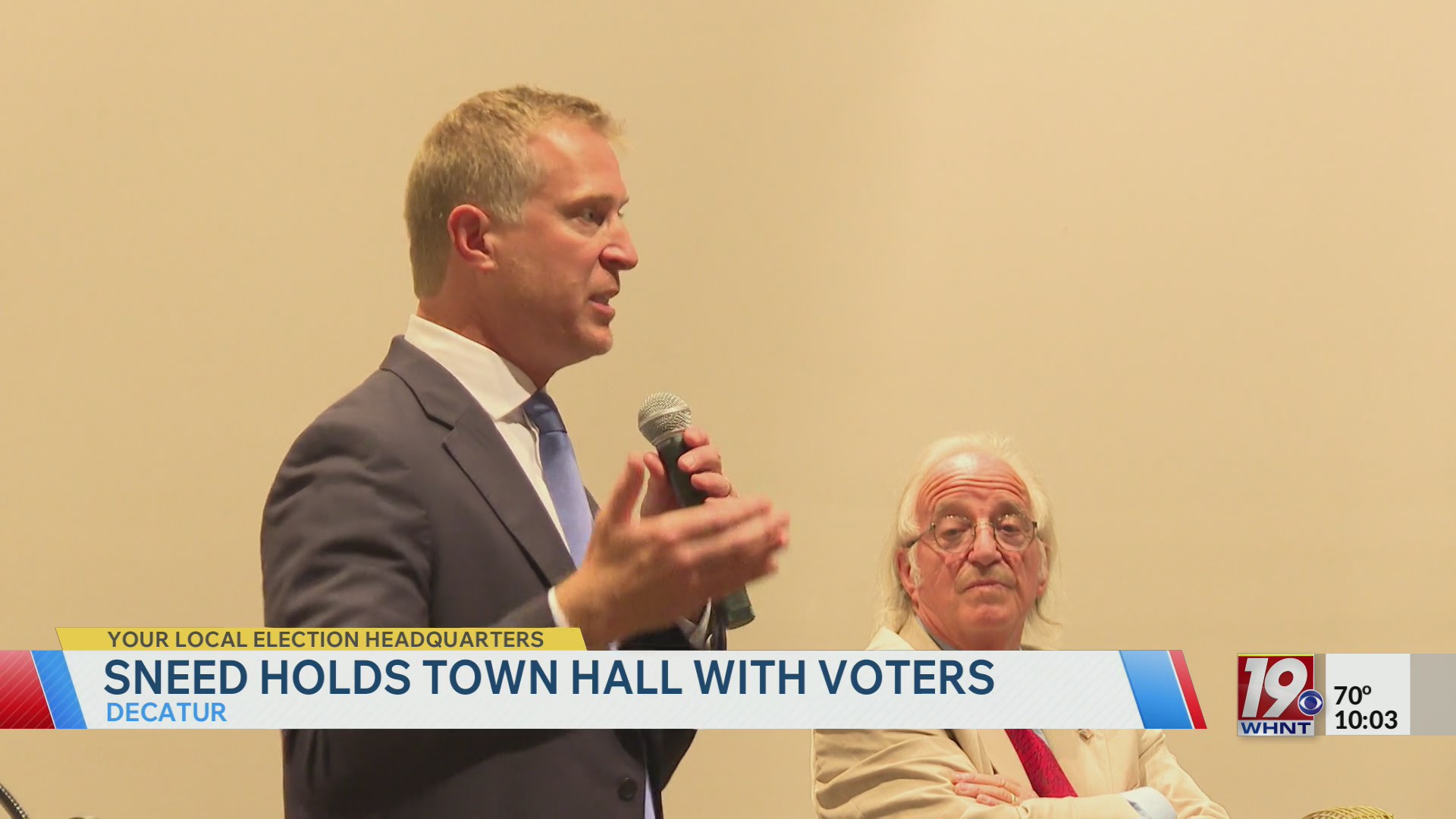 Sneed challenges opponent Rep. Strong to join him in town hall | Aug ...
