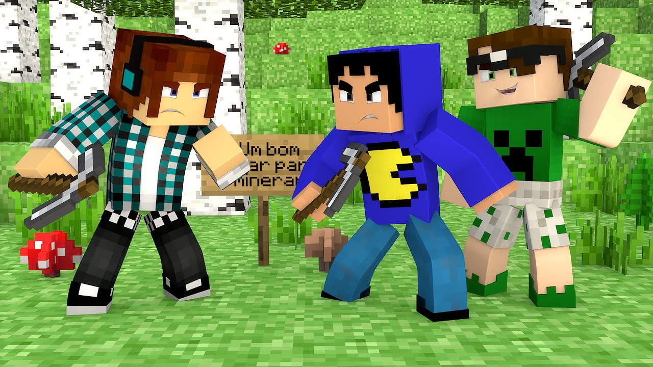 Como eu conheci o Pac e o Mike (TazerCraft) - Minecraft machinima