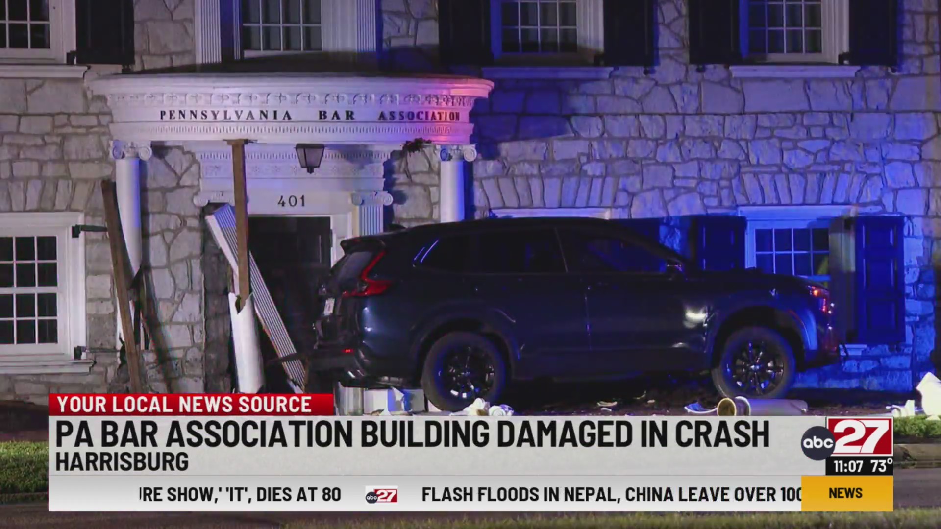 PA Bar Association building damaged in Harrisburg crash