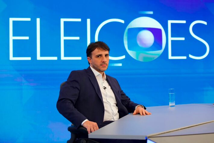 Renan Santos no Jornal Nacional. Foto: Manoella Mello/Globo